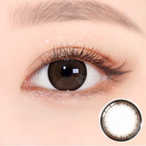 Best Korean Colored Contact Lenses - Moonlight Brown Colored Contacts (1 Pair) /  A clear black circle line and brown 2-tone color contact lenses will give a natural and beautiful enlargement effect to dark brown eyes and a unique effect to bright eyes. and the black limbal ring and graphic diameter of 13.4 mm will enlarge your pupils a little more and make them more attractive.  / Prescription and non-prescription available, Cheapest Colored Contact Lenses. Buy Colored Contact Lenses Online - EyeMellow